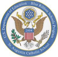 Blue Ribbon School St. Augustin Blue Ribbon seal